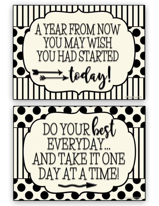 Get the year started off right with these free motivational prints from inkhappi!