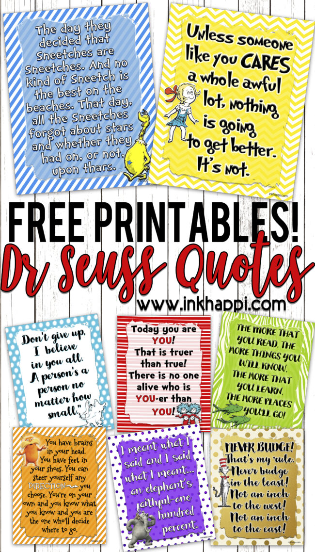 Lets Celebrate a birthday with these Dr Seuss Printables! - inkhappi