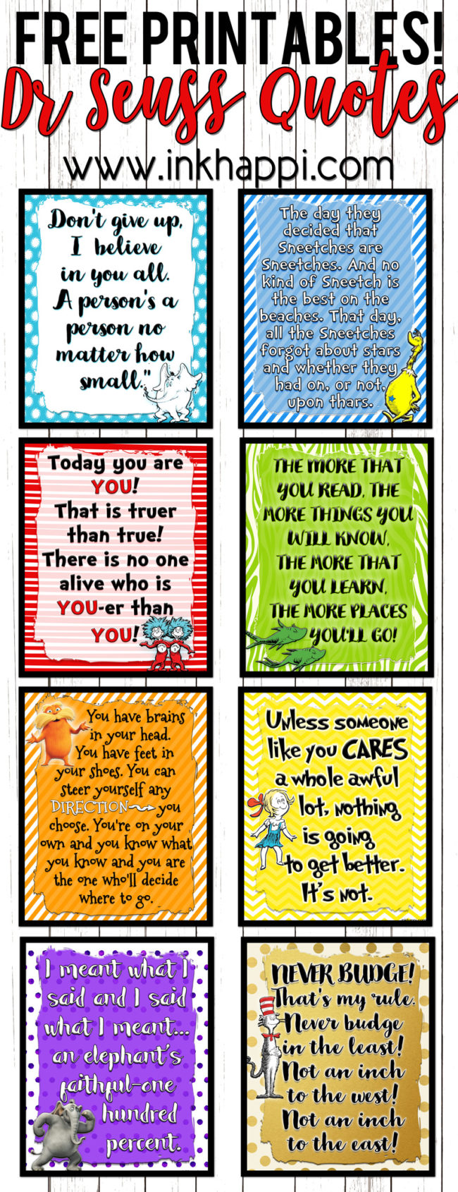 Dr Seuss Printables Quotes