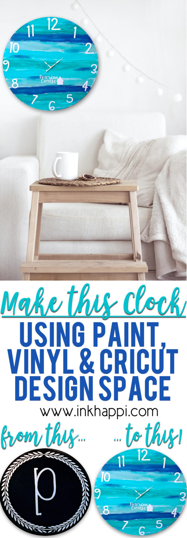 I made a custom clock using Cricut Design Space and you can too! - inkhappi
