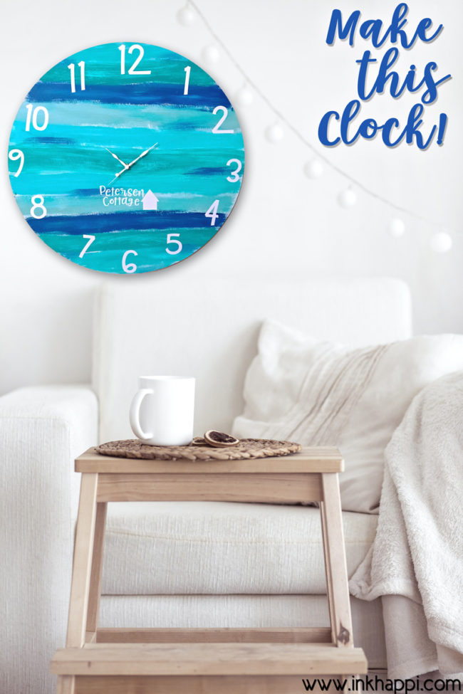 I made a custom clock using Cricut Design Space and you can too! inkhappi