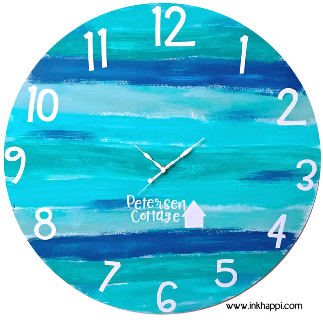 I made a custom clock using Cricut Design Space and I'm in LOVE! You can make one too.