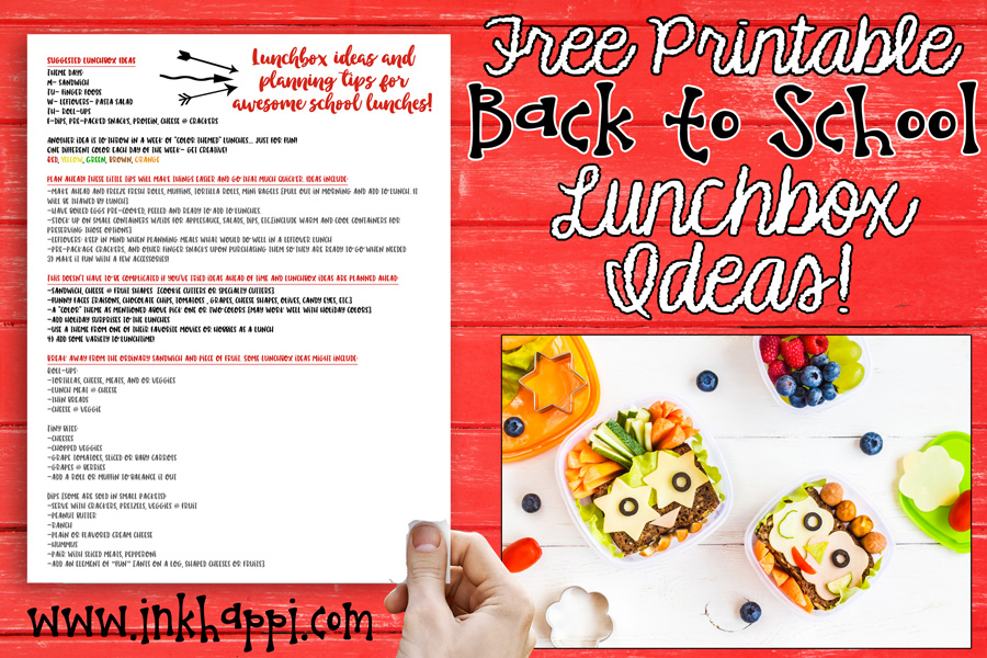 Lots of lunchbox ideas and tips for planning ahead that make school lunches easier. #freeprintable #lunchbox #school #lunches