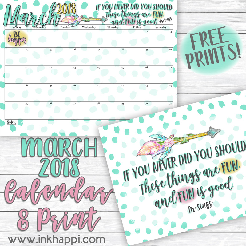 march 2018 calendar and a message from dr seuss inkhappi march calendar 2018