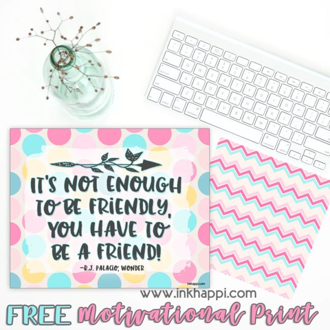 April 2018 Calendar and motivational thought about friendship. #freeprintables #friends #quotes #calendar