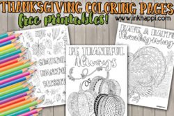Thanksgiving coloring pages for fun or decor! #freeprintables #coloringpages #thanksgiving #gratitude #thankkful #blessed