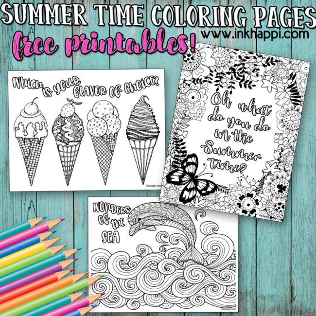 Summertime Coloring Pages To Help Beat Summer Boredom Inkhappi