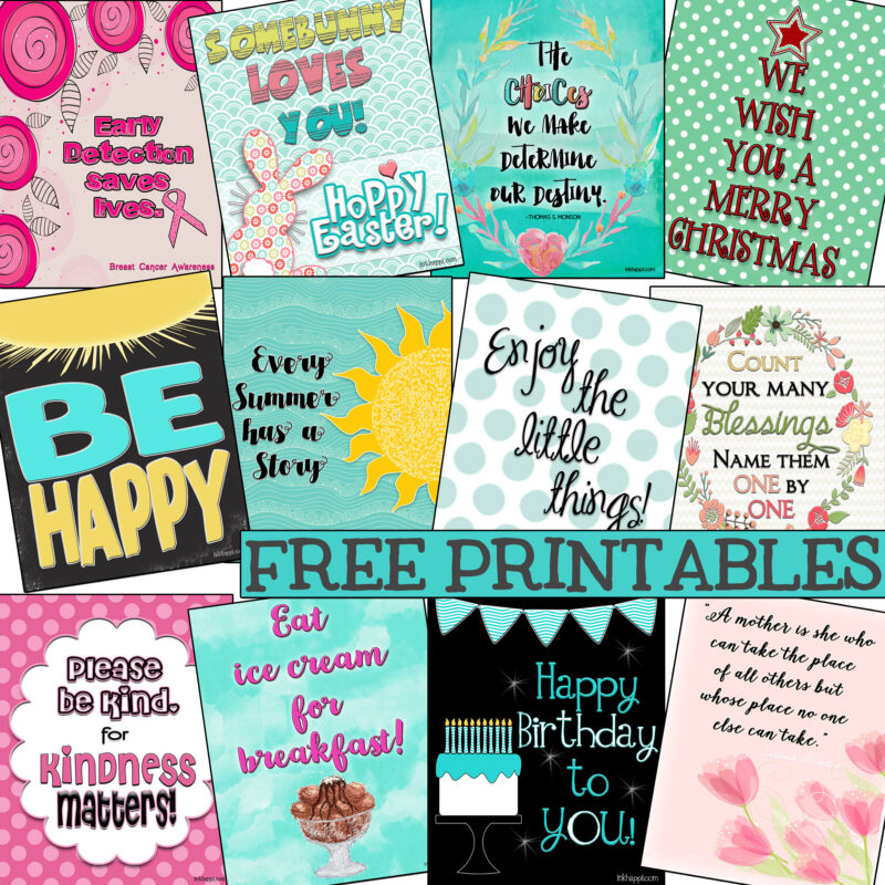 Gratitude Journal ideas and free printables! - inkhappi