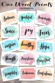One Word Ideas and Over 70 One Word Motivational Prints - inkhappi