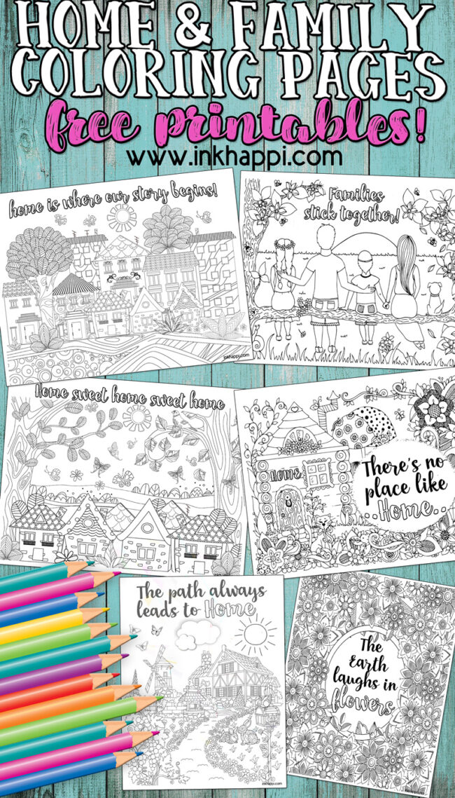 Home and Family coloring pages #freeprintable #coloringpages 