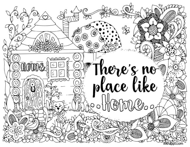 Theres no place like home.#freeprintable #coloringpages