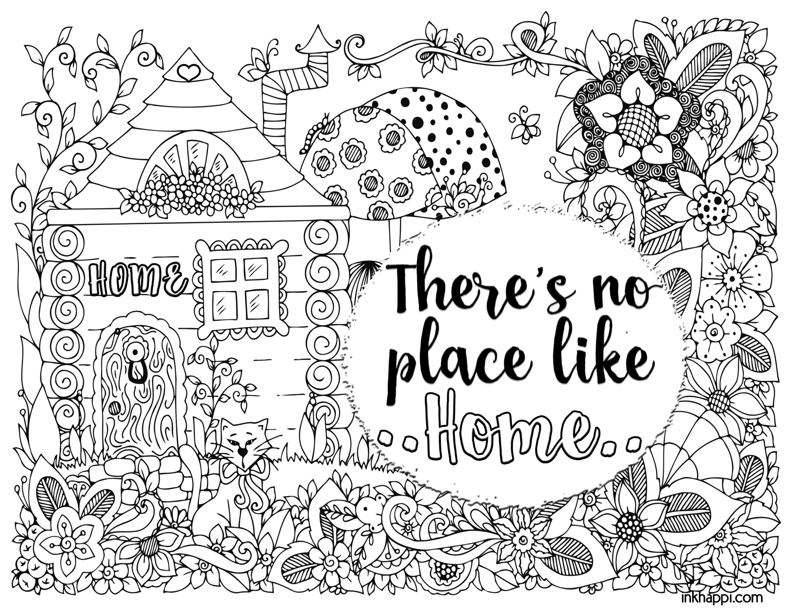 Home &Amp; Family Coloring Pages. Relax And Enjoy! - Inkhappi