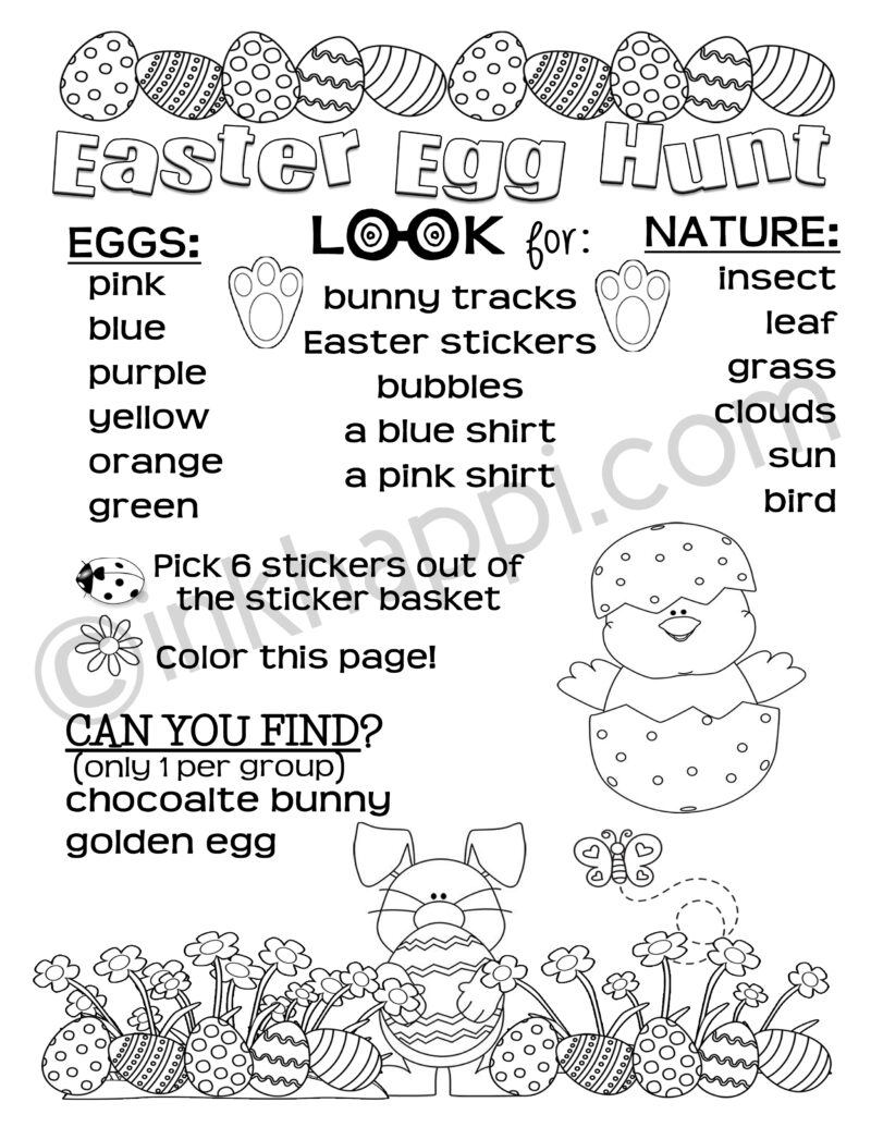 Easter Egg Hunt all planned out for you plus free printables! - inkhappi