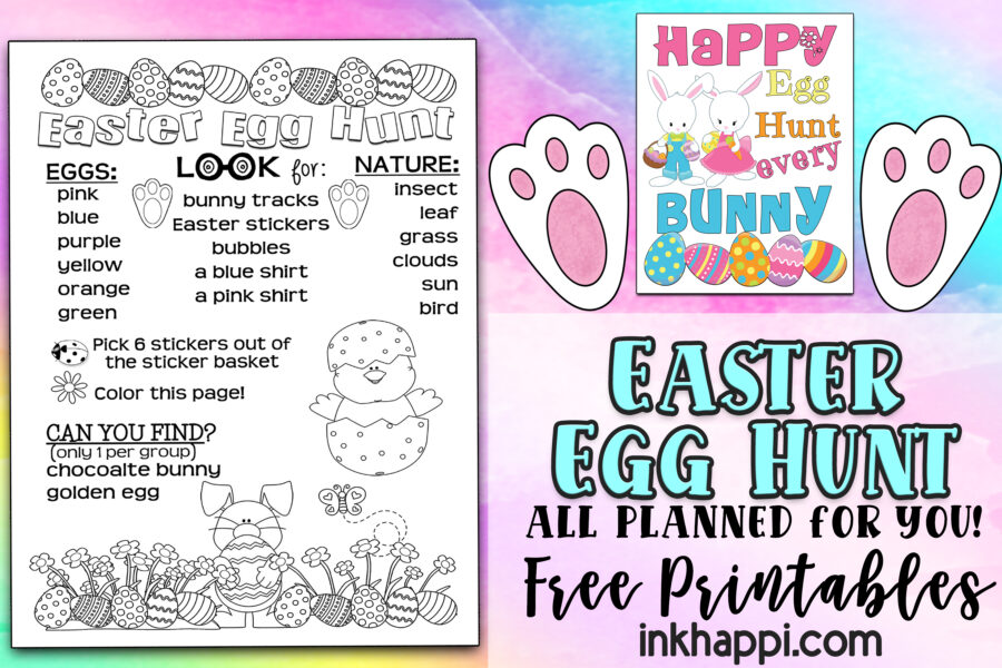Easter Egg Hunt all planned out for you including free printables! #easteregghunt #freeprintables #easter