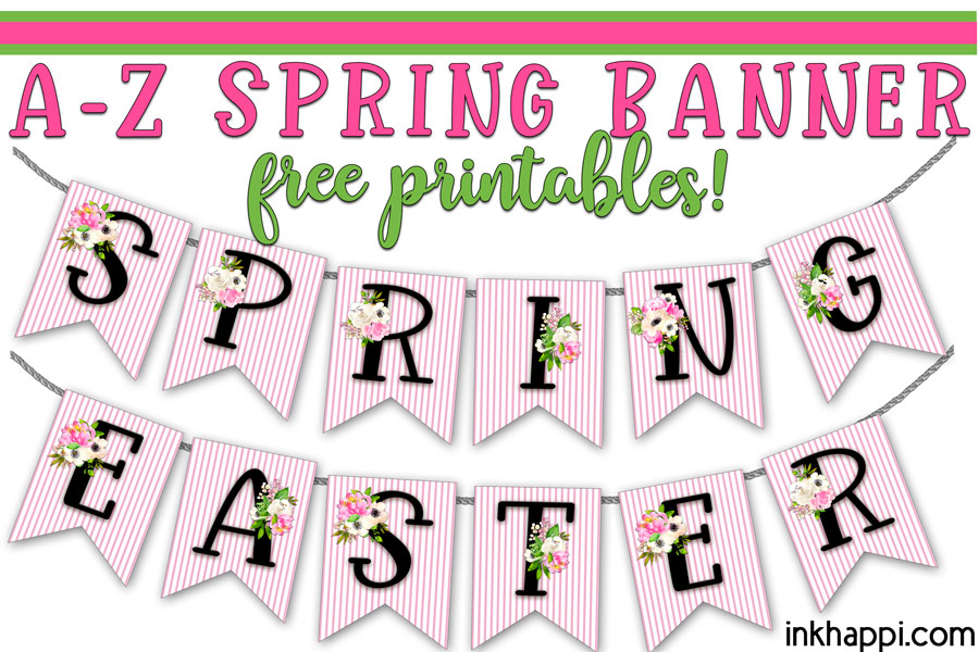 Spring Banner Free Printable