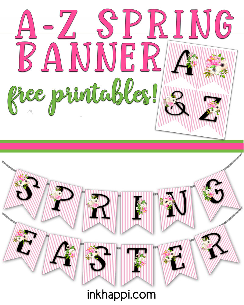 Spring Banner Free Printable