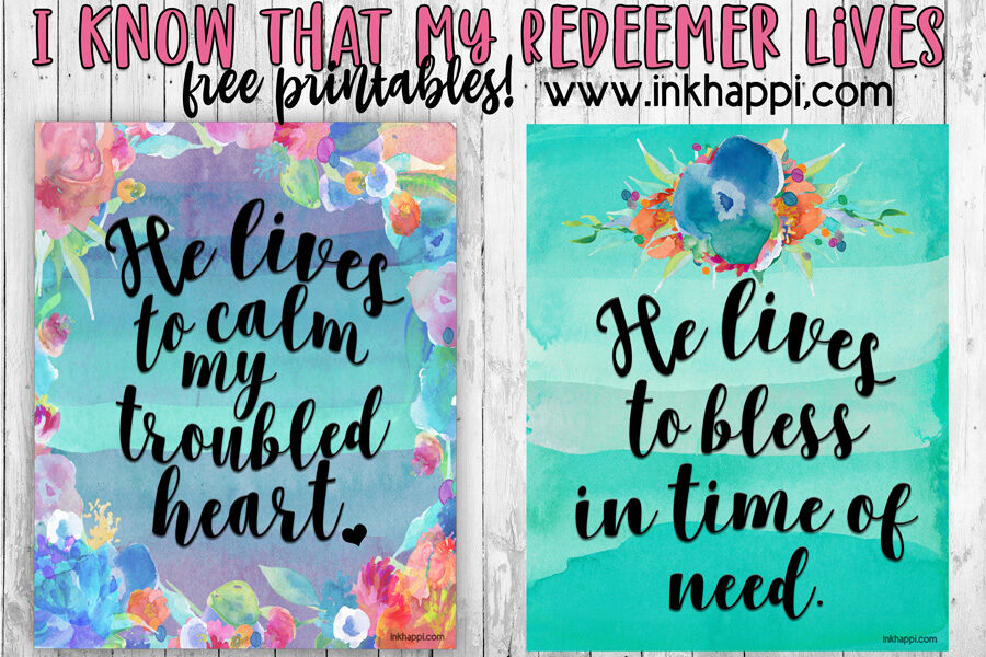 I know that my Redeemer lives free printables #christ #easter #freeprintables #lds